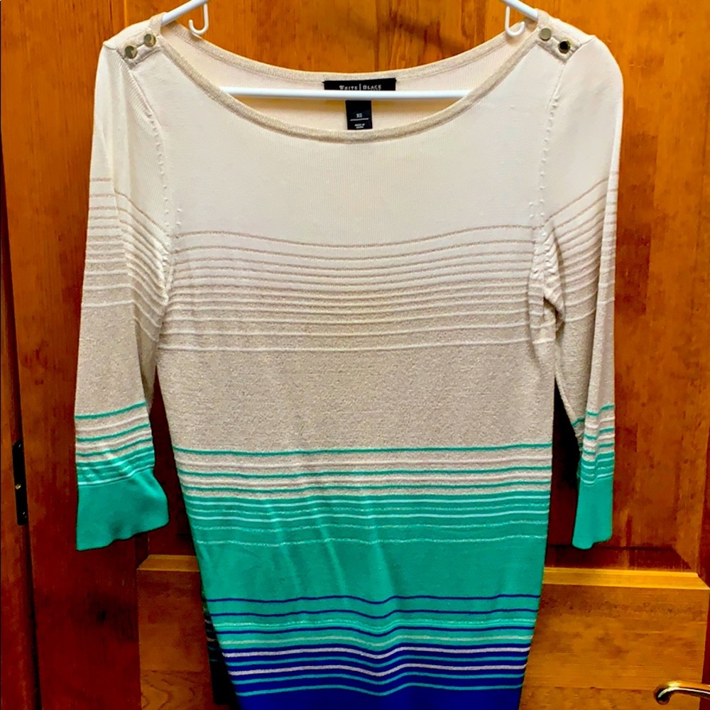 Vibrant metallic striped sweater